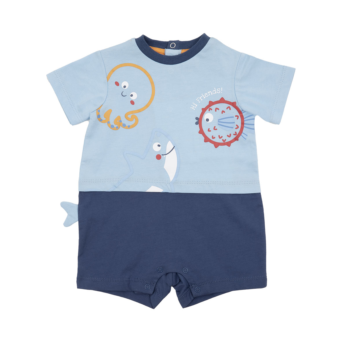 Toys Center Baby pagliaccetto jersey bimba azzurro mare cotone