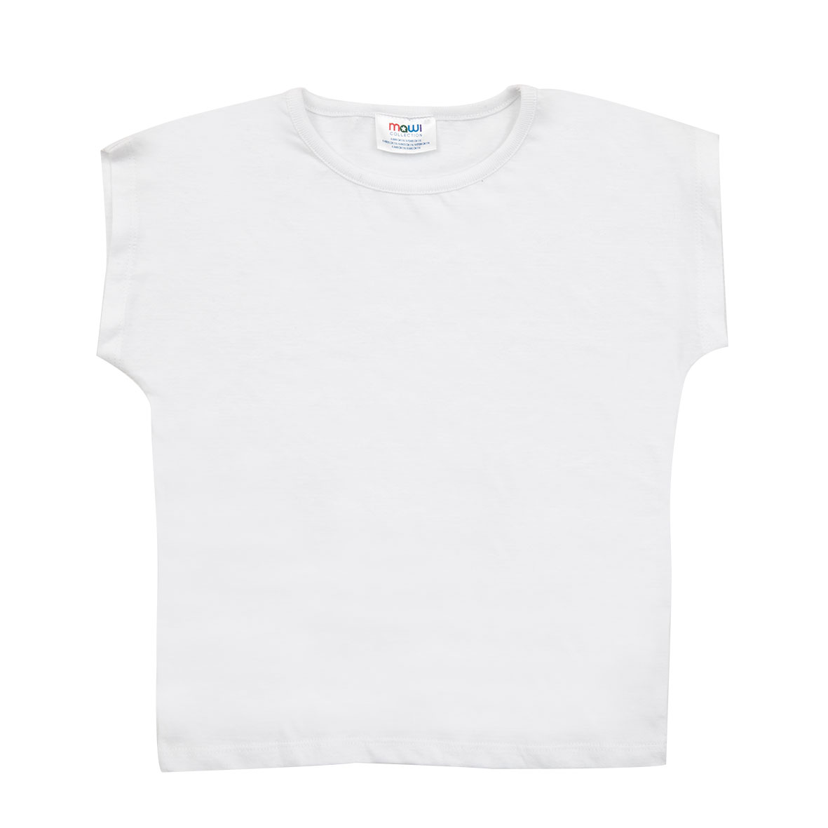 Baby Basic maglietta bimba bianca giromanica cotone