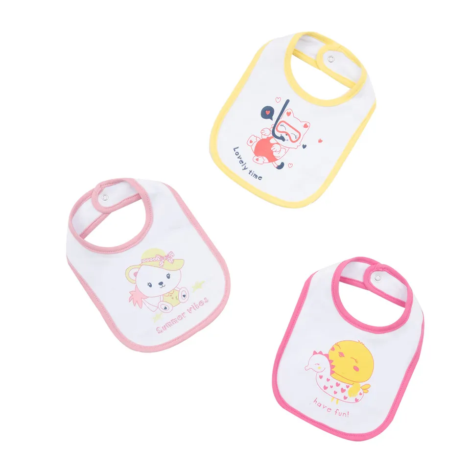 Toys Center Baby bavaglini bimba animaletti pack 3 pz clip