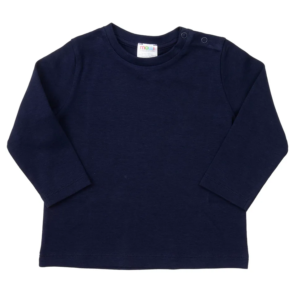 Mawi Base Interlock t-shirt bimbo manica lunga tinta unita