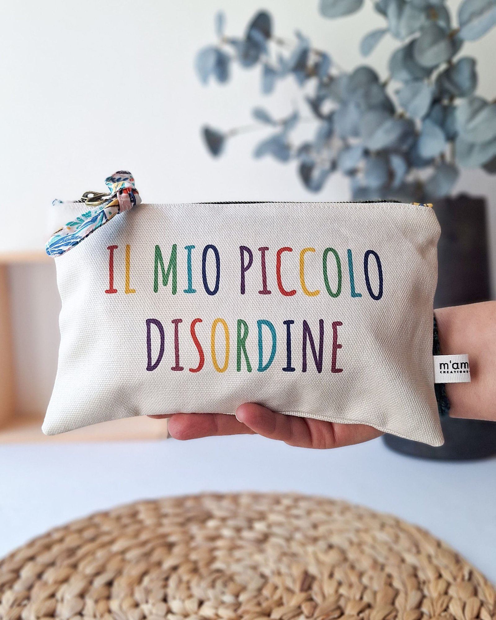 M'Amélie Creations Pochette Piccolo Disordine Beige Cotone