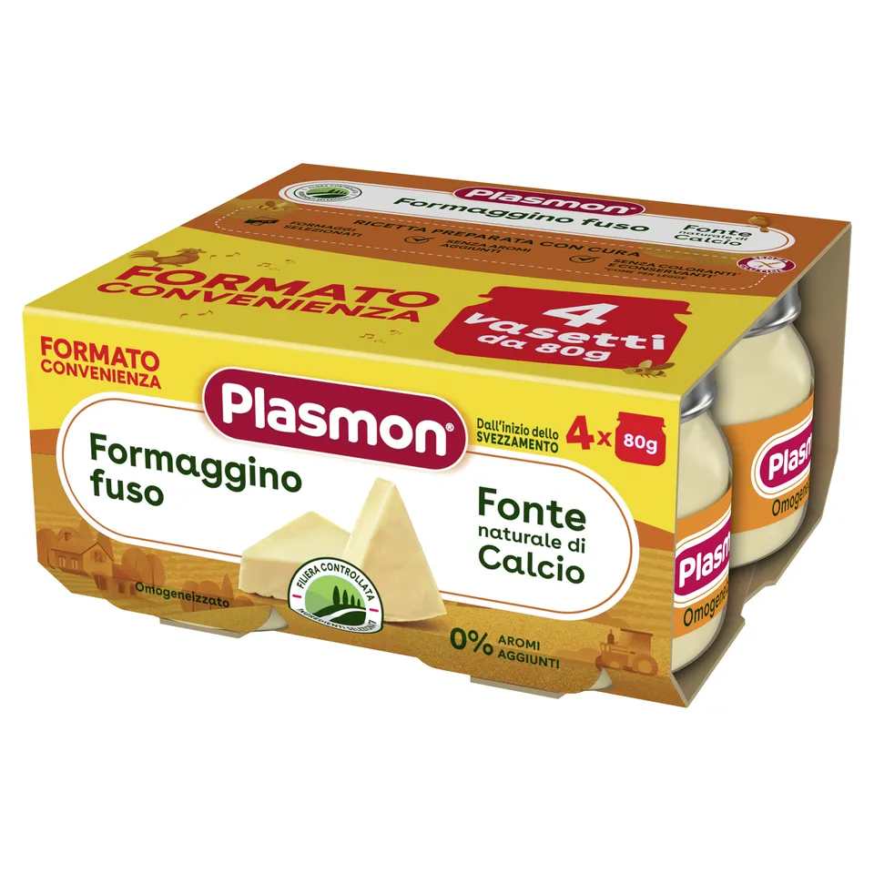Plasmon omogeneizzato formaggino 4x80g da svezzamento