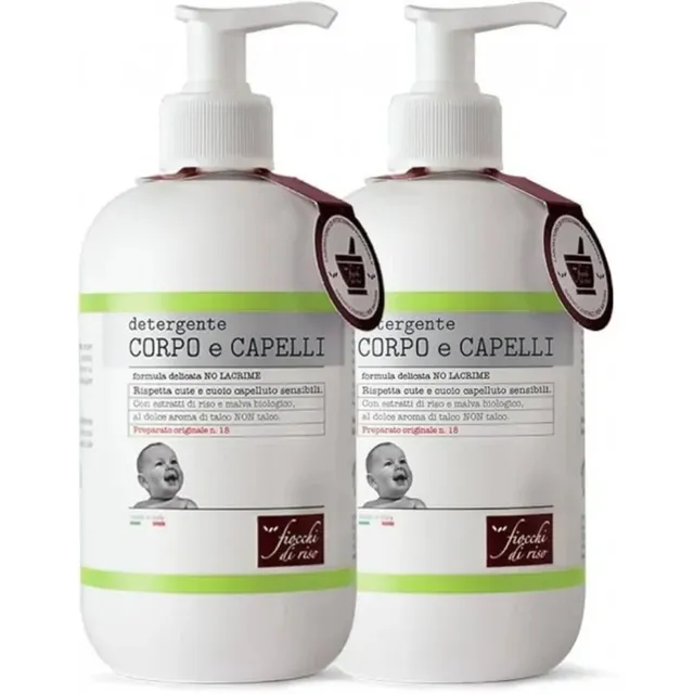 Fiocchi di Riso Detergente Corpo Capelli Talco 2x400 ml