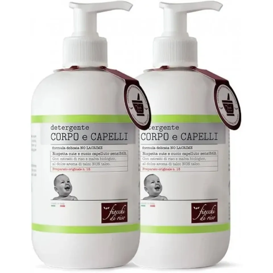Fiocchi di Riso Detergente Corpo Capelli Talco 2x400 ml