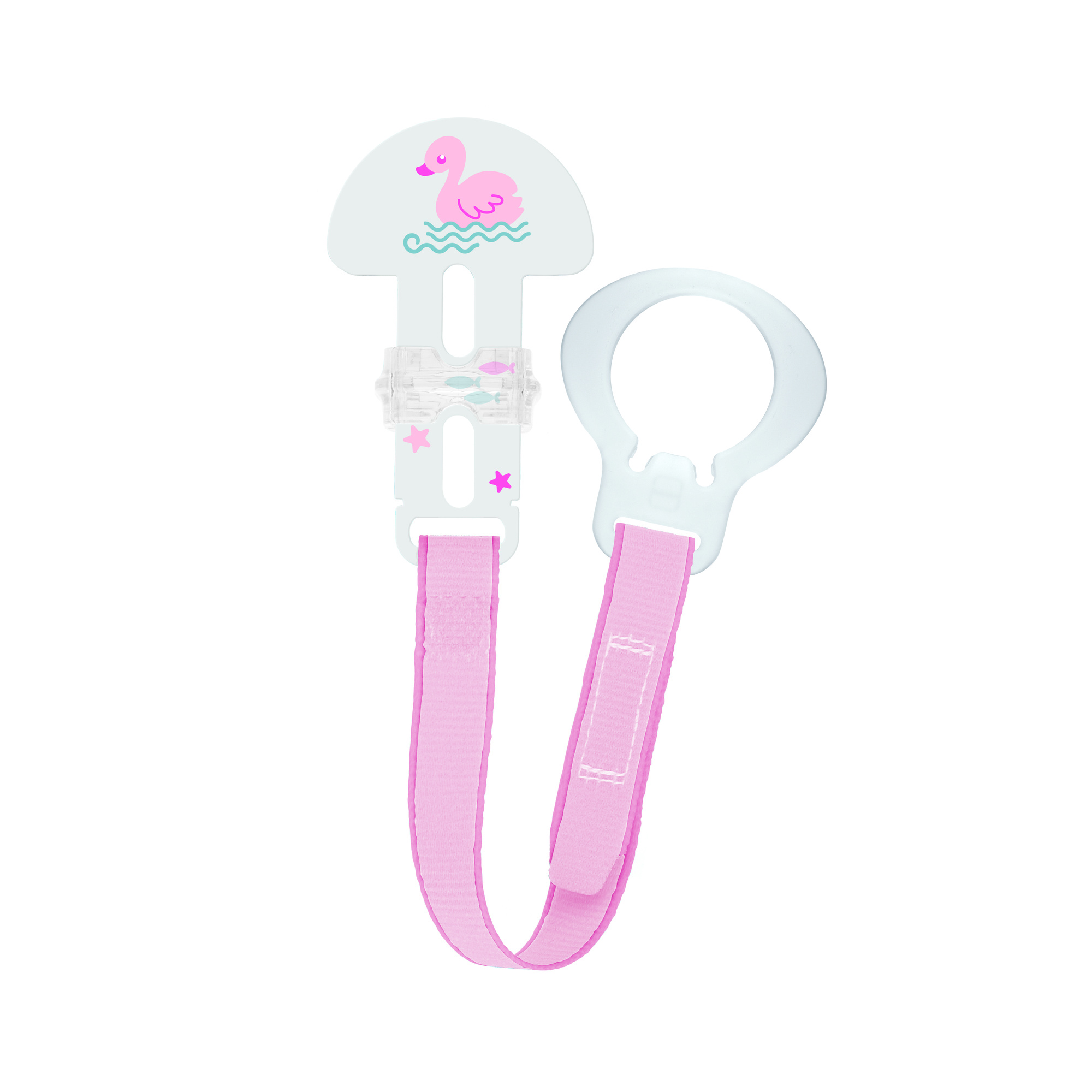 MAM Clip & Cover catenella portaciuccio rosa 0+ mesi