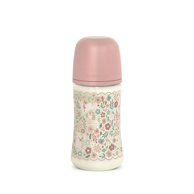 Suavinex Wonderland biberon silicone 360 ml rosa anticolica