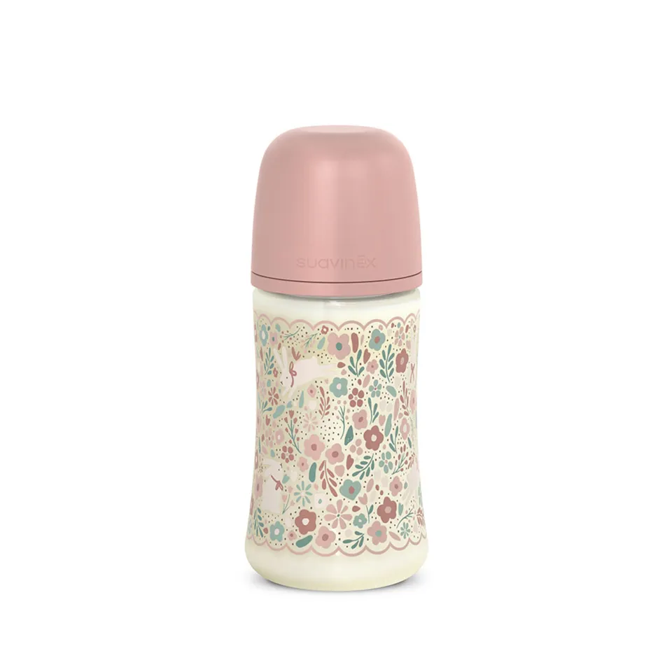 Suavinex Wonderland biberon silicone 360 ml rosa anticolica