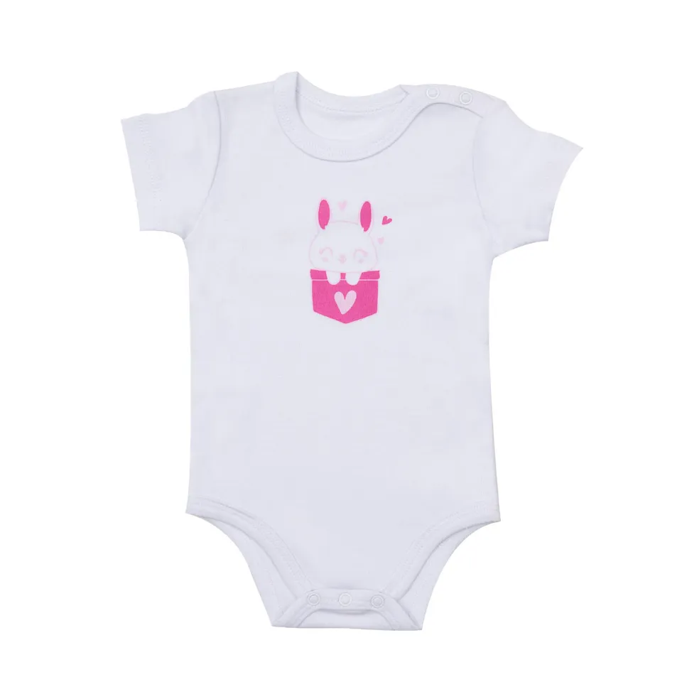 Mawi body manica corta bimba interlock stampa girl cotone