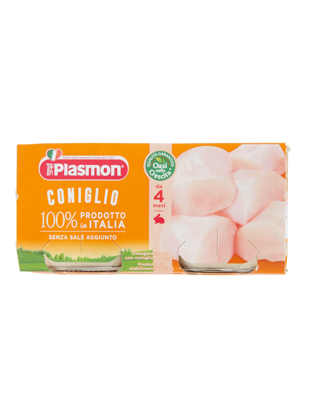 Plasmon Omogeneizzato Coniglio 2x80g dal 4 Mese