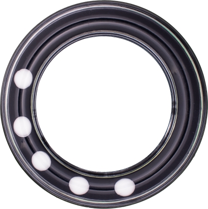 Profibaby sonaglio anello contrasto bianco nero neonati