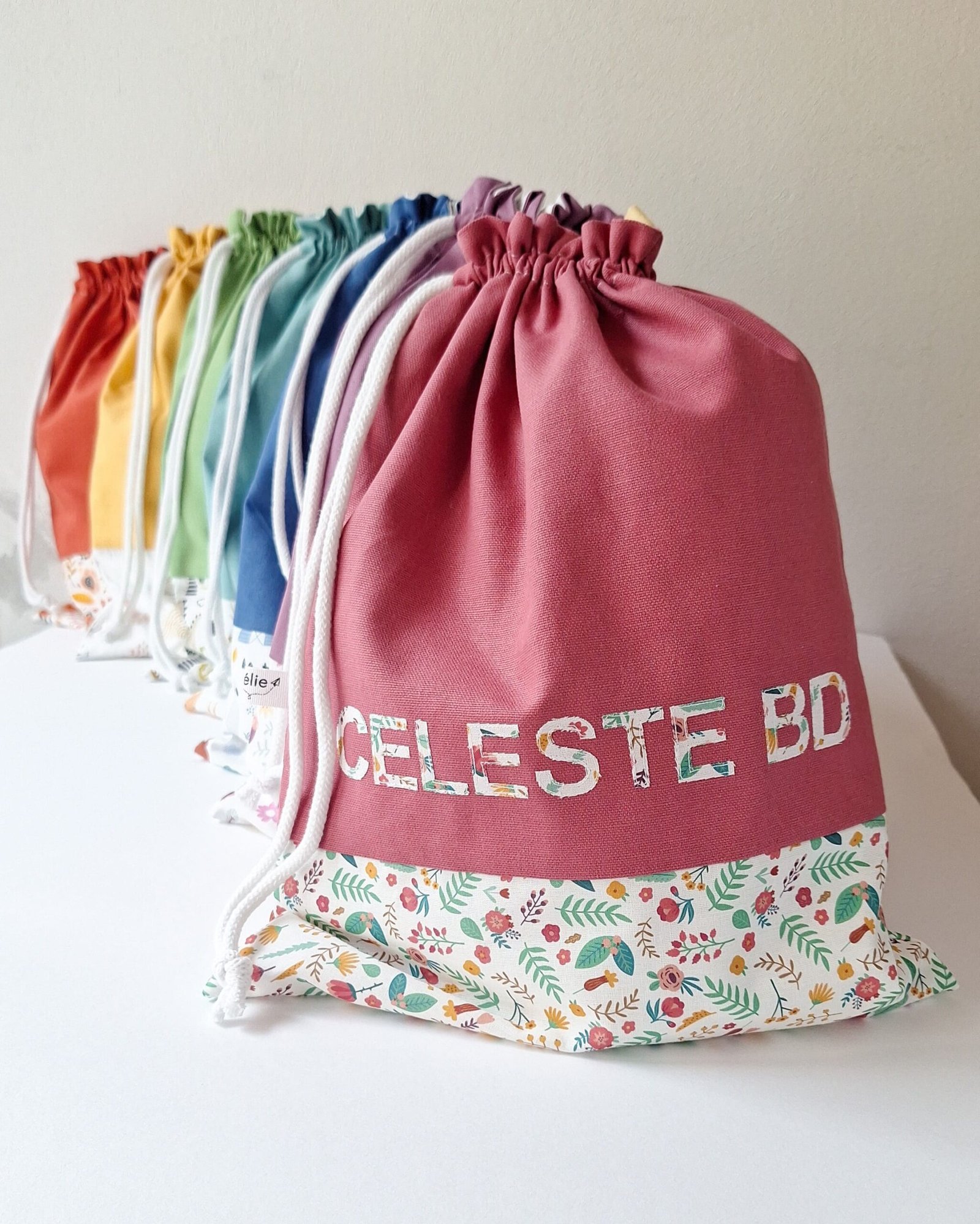 M'Amélie Creations Sacco Cambio Cotone Personalizzato Asilo