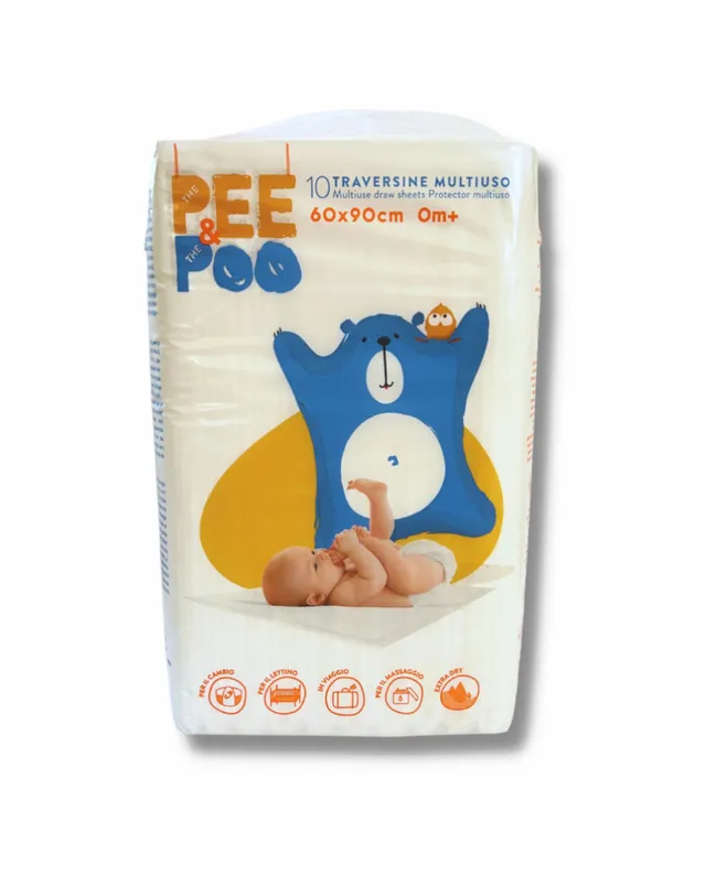 The Pee and The Poo traversine 90x60 10 pezzi assorbenti
