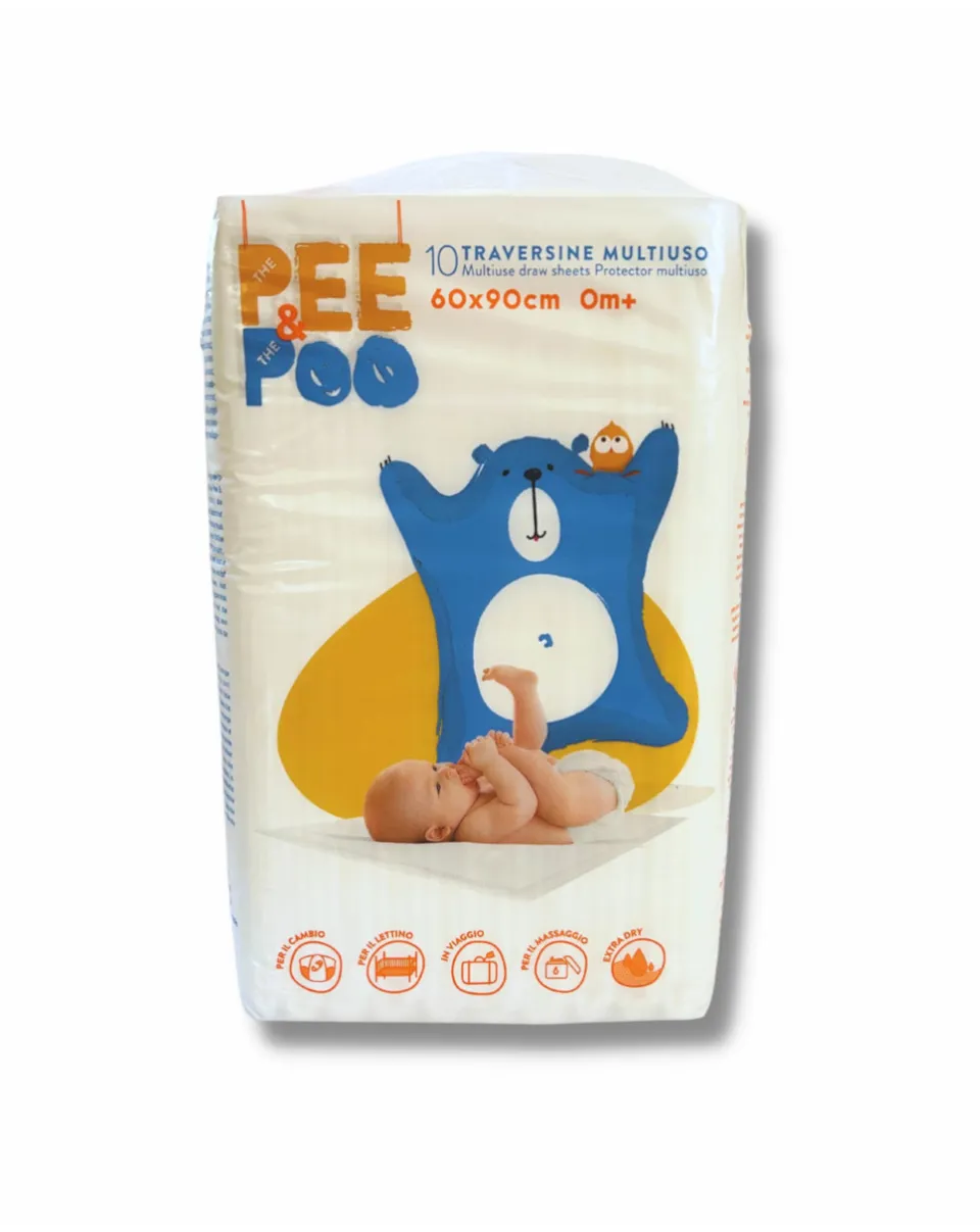The Pee and The Poo traversine 90x60 10 pezzi assorbenti