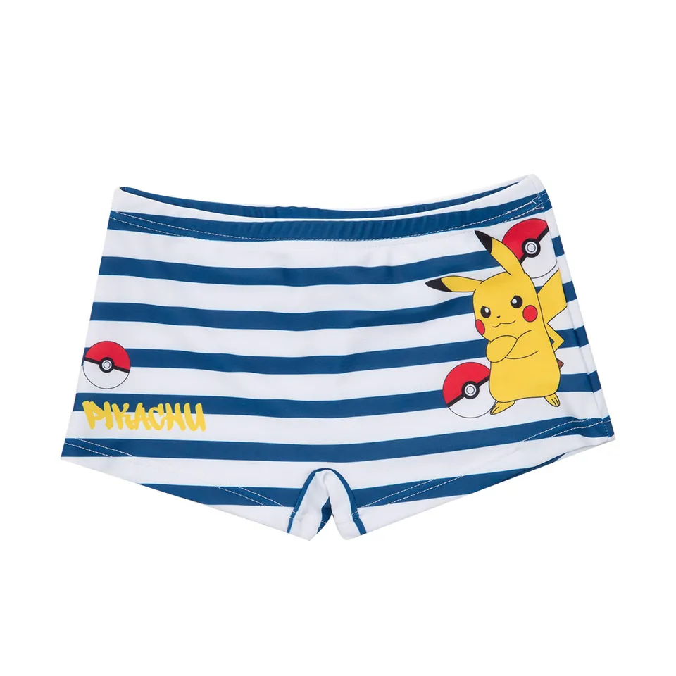 Costume Boxer Bimbo Pikachu Bianco Blu a Righe