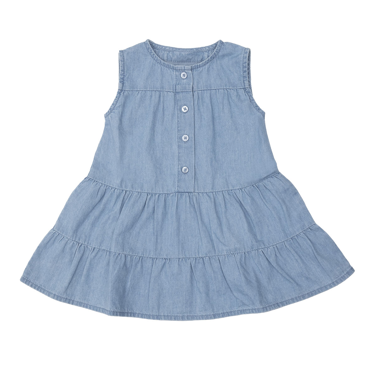 Toys Center Baby abito bimba denim giromanica balze