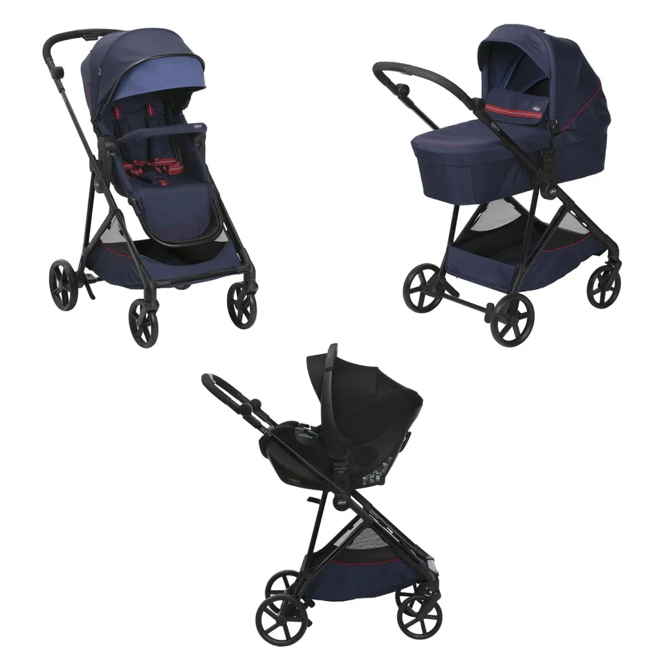 Chicco Seety Passeggino Trio Oxford Blu con Kory