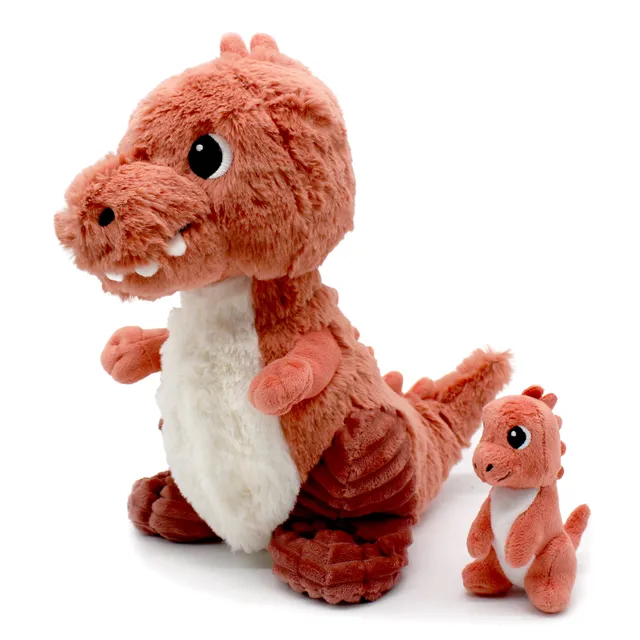 Les Déglingos Ptipotos Alex peluche mamma e bebè terracotta