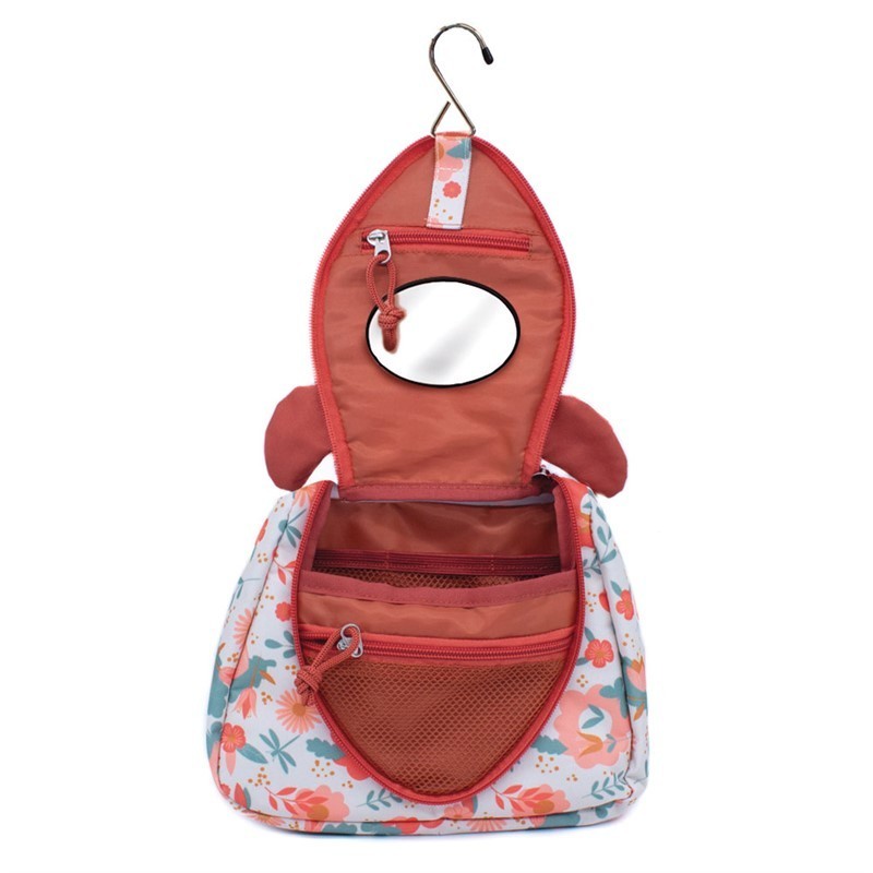 Les Deglingos Melimelos beauty case bimbo bordeaux appendibile