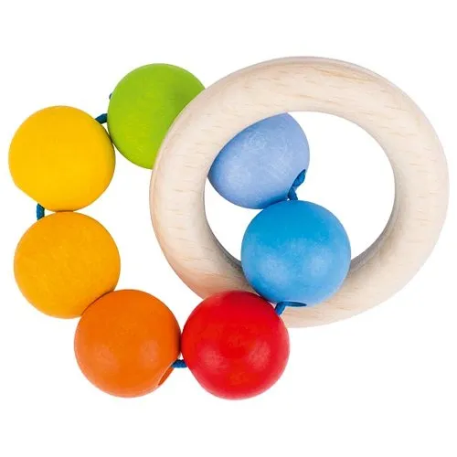 The Dida Sonaglio Anello Arcobaleno in legno 0+ mesi