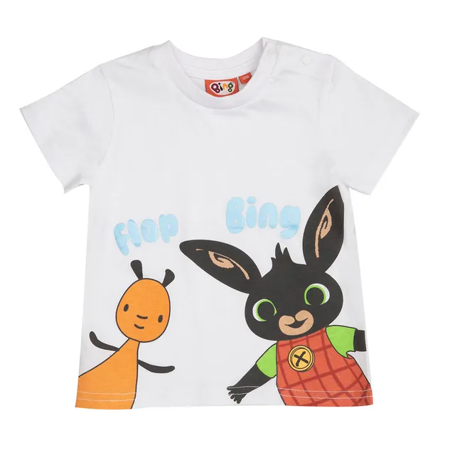 Bing T-Shirt Bimbo Mezza Manica Bianca