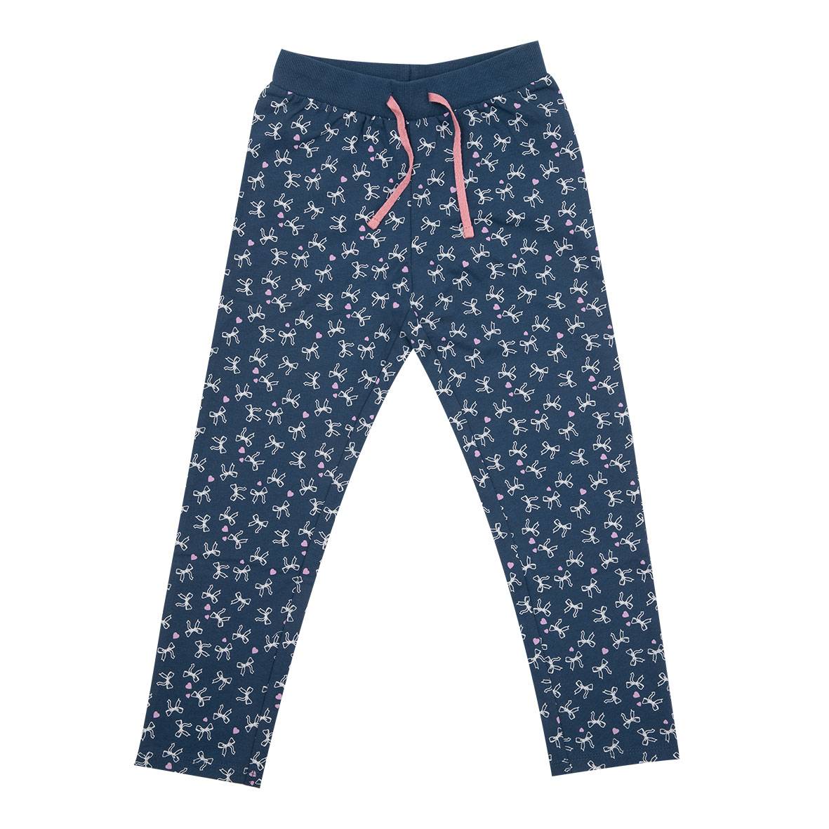 Pantalone Bimba French Terry Blu Stampato Elastico