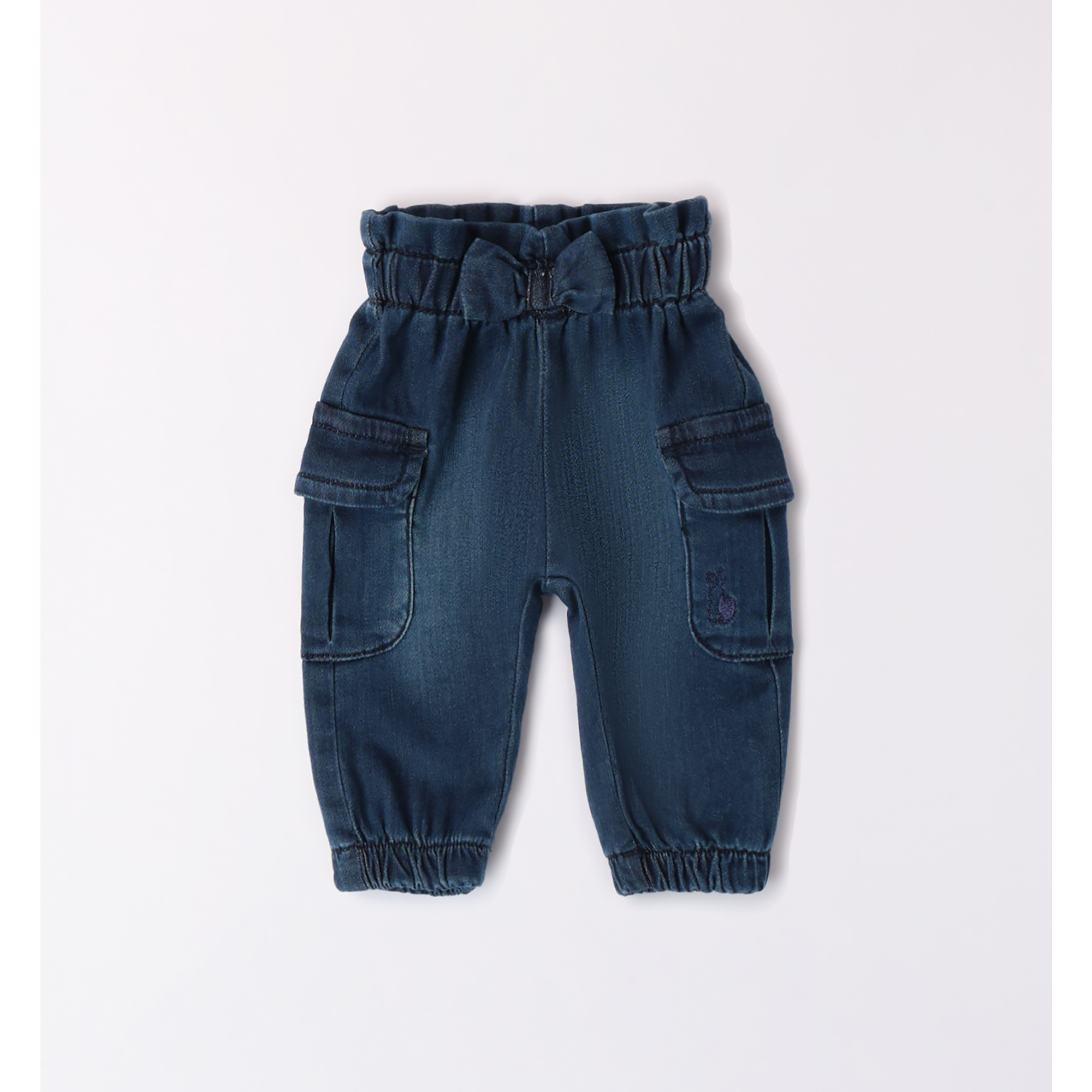 iDO Fake Denim pantalone jeans bimba con tasconi