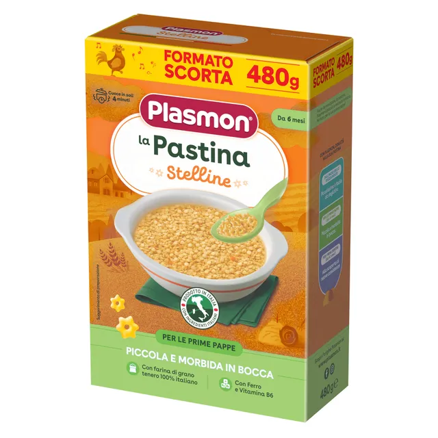 Plasmon pasta stelline 480 g da 10 mesi grano tenero
