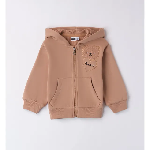 iDO Cardigan Felpa Biscotto felpa bambina zip tasche