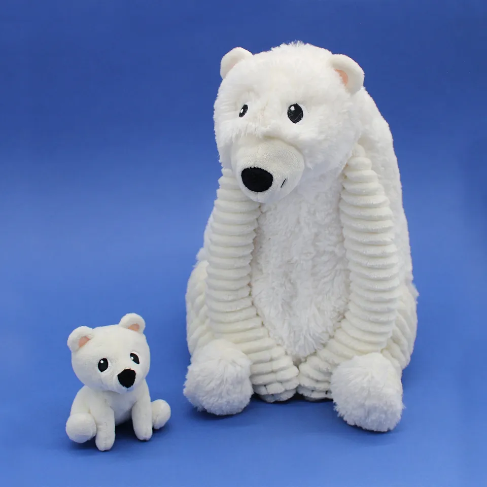 Les Deglingos Ptipotos Grobidou peluche orso bianco 31 cm