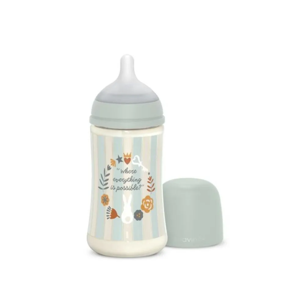 Suavinex Wonderland Biberon 270 ml Azzurro Flusso Medio