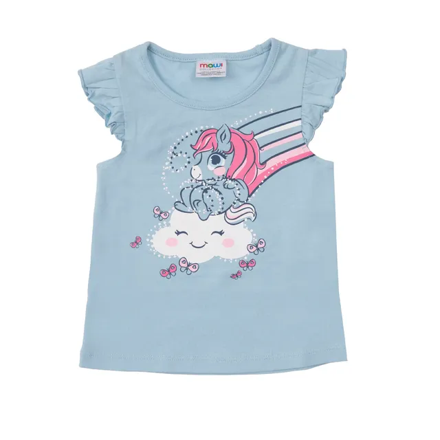 Toys Center Baby canotta bimba azzurra unicorno jersey