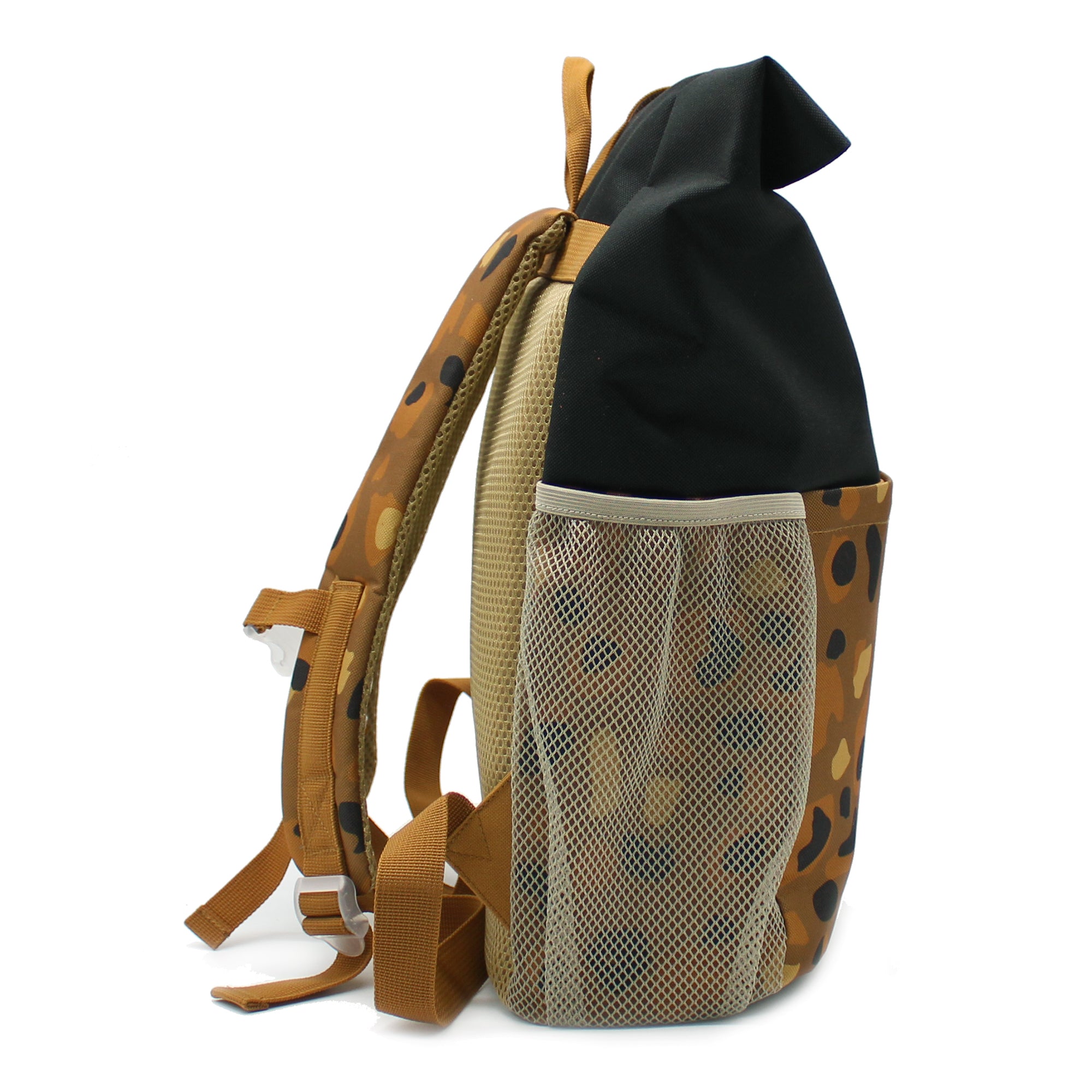 Les Deglingos Speculos zaino rolltop tigre marrone scuola