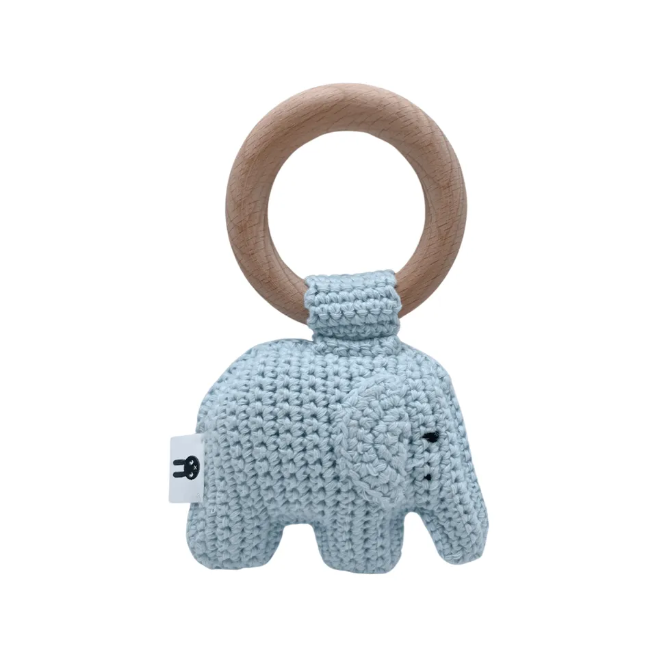 Piccoli Toys Adolfo sonaglio uncinetto elefante cotone