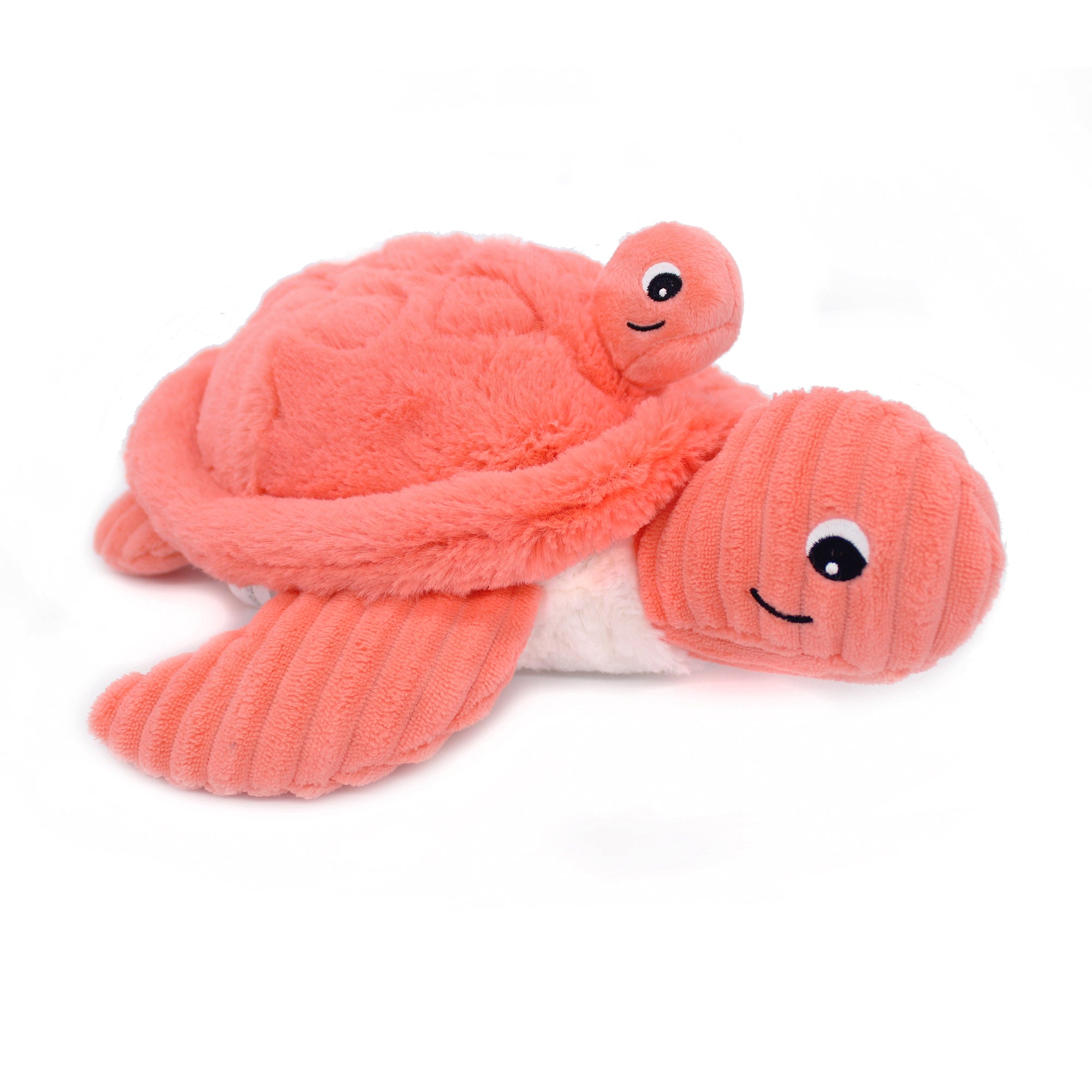 Les Deglingos Ptipotos Sauvenou peluche tartaruga mamma e bebè corallo