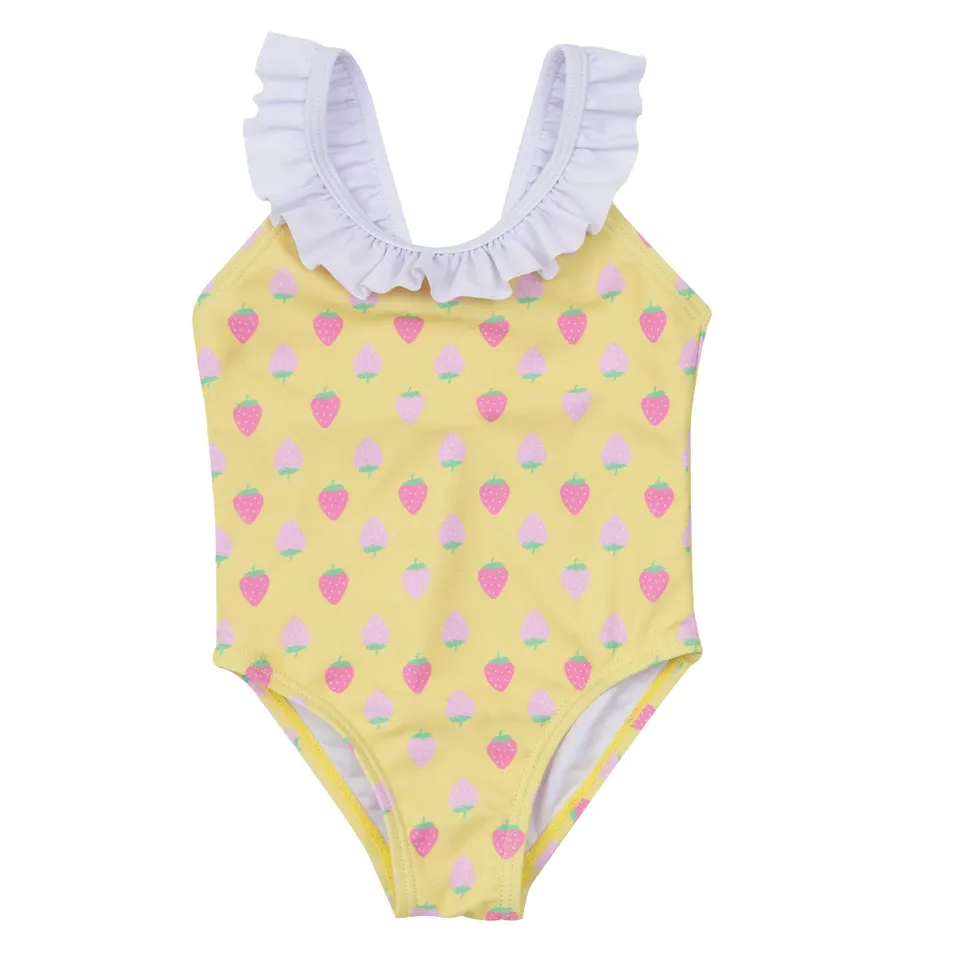 Toys Center Baby costume intero bimba giallo fragoline con rouches