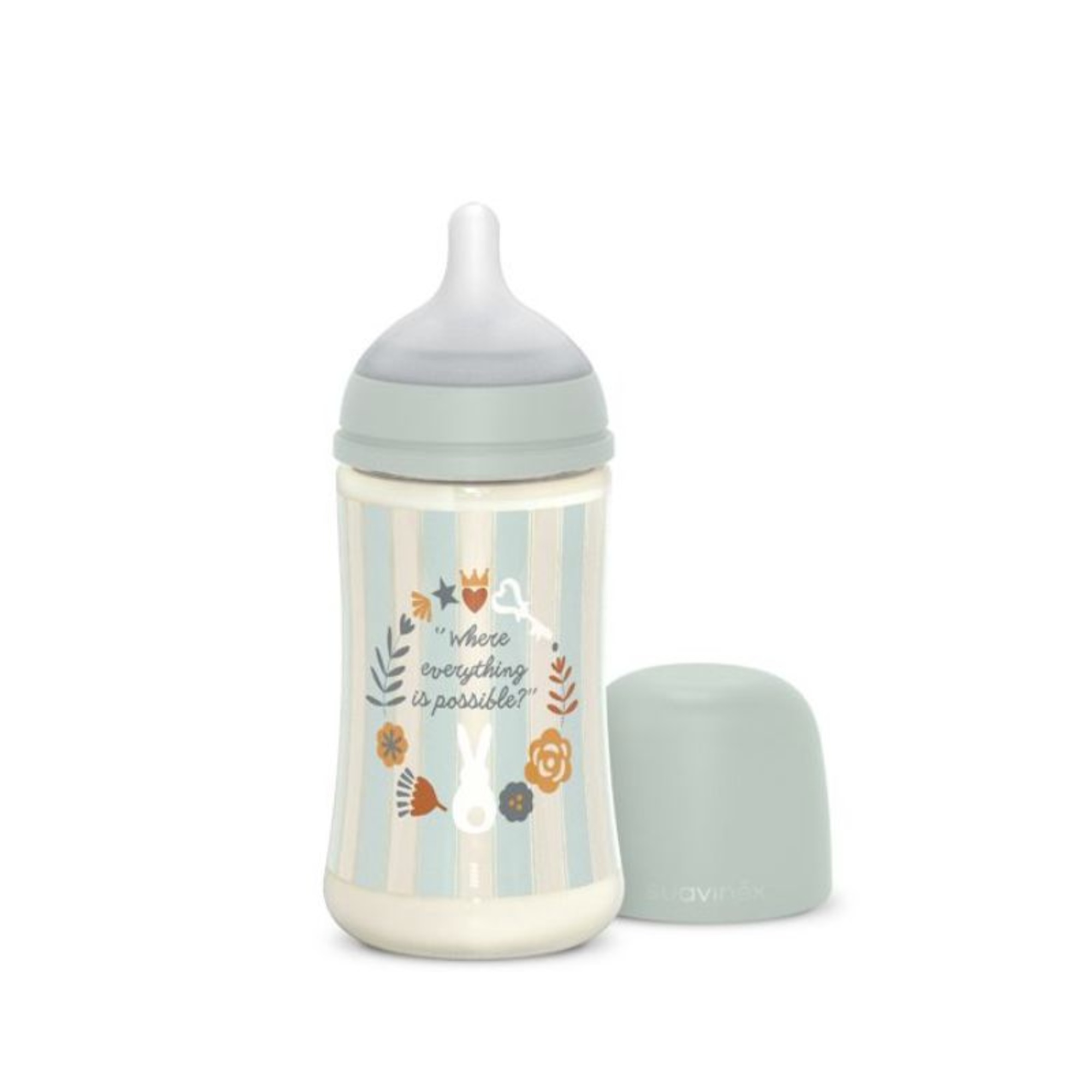 Suavinex Wonderland Biberon 270 ml Azzurro Flusso Medio