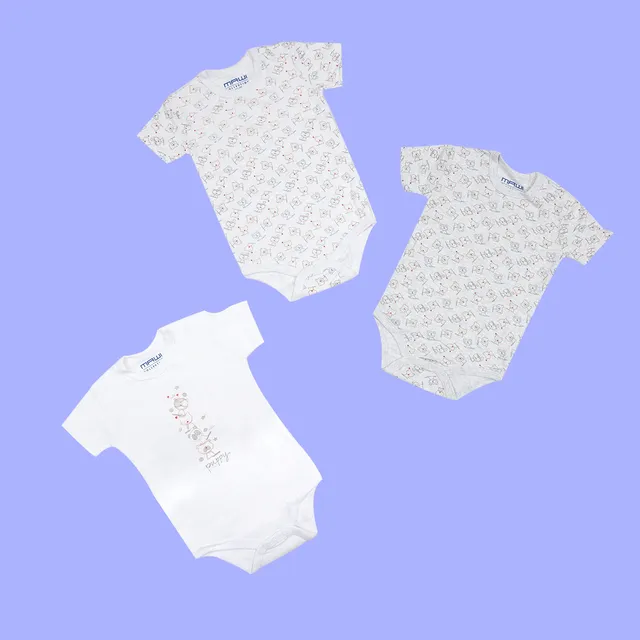 Mawi Body mezza manica caldo cotone animaletti 3 pz