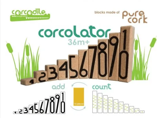 Corcolator set giochi sughero naturale per bambini