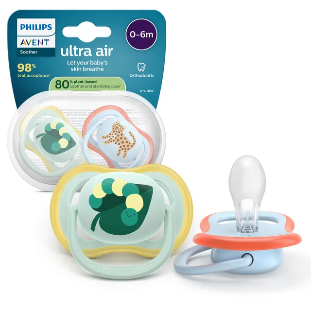 Philips Avent Ultra Air succhietti 0-6 mesi foglia 2 pz