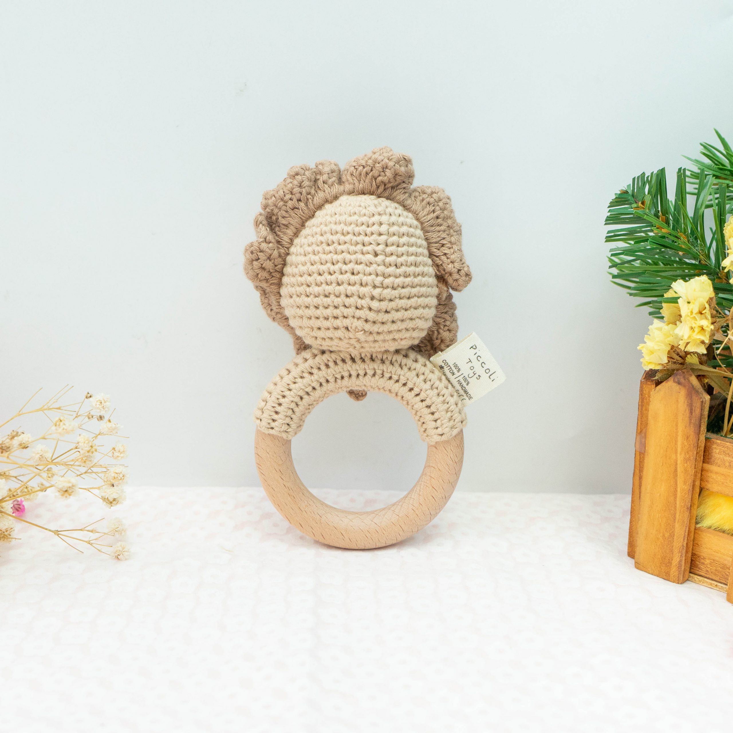 Piccoli Toys Vittorio Sonaglio Uncinetto Leone in Cotone