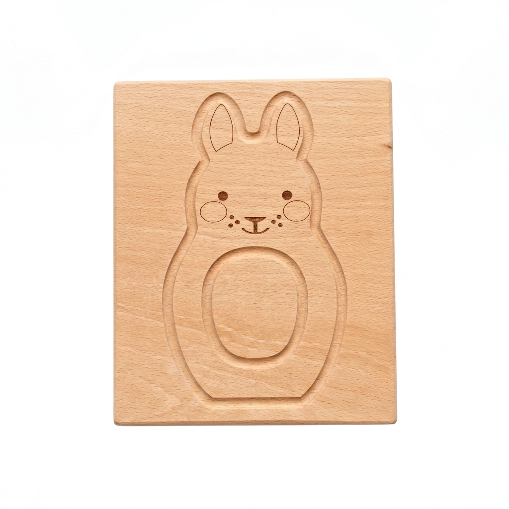 Rosa & Bo Bo Bunny tavola sensoriale in legno made in UK tattile