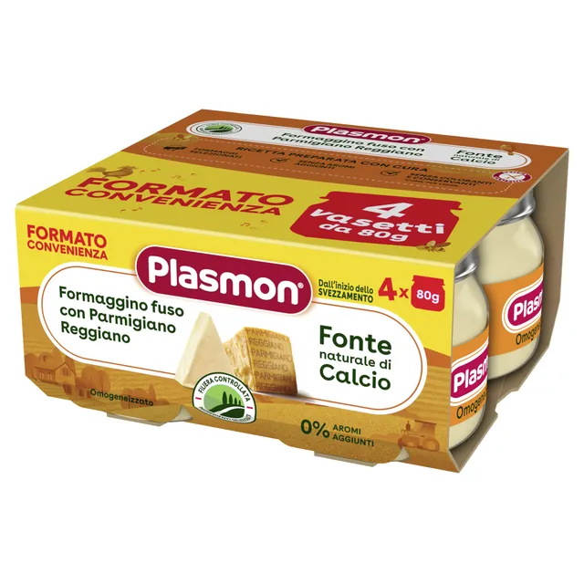 Plasmon Omogeneizzato Formaggino Parmigiano 4x80g