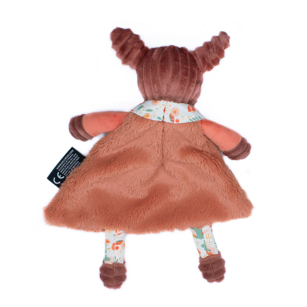 Les Deglingos Mélimélos doudou cervo rosso terracotta