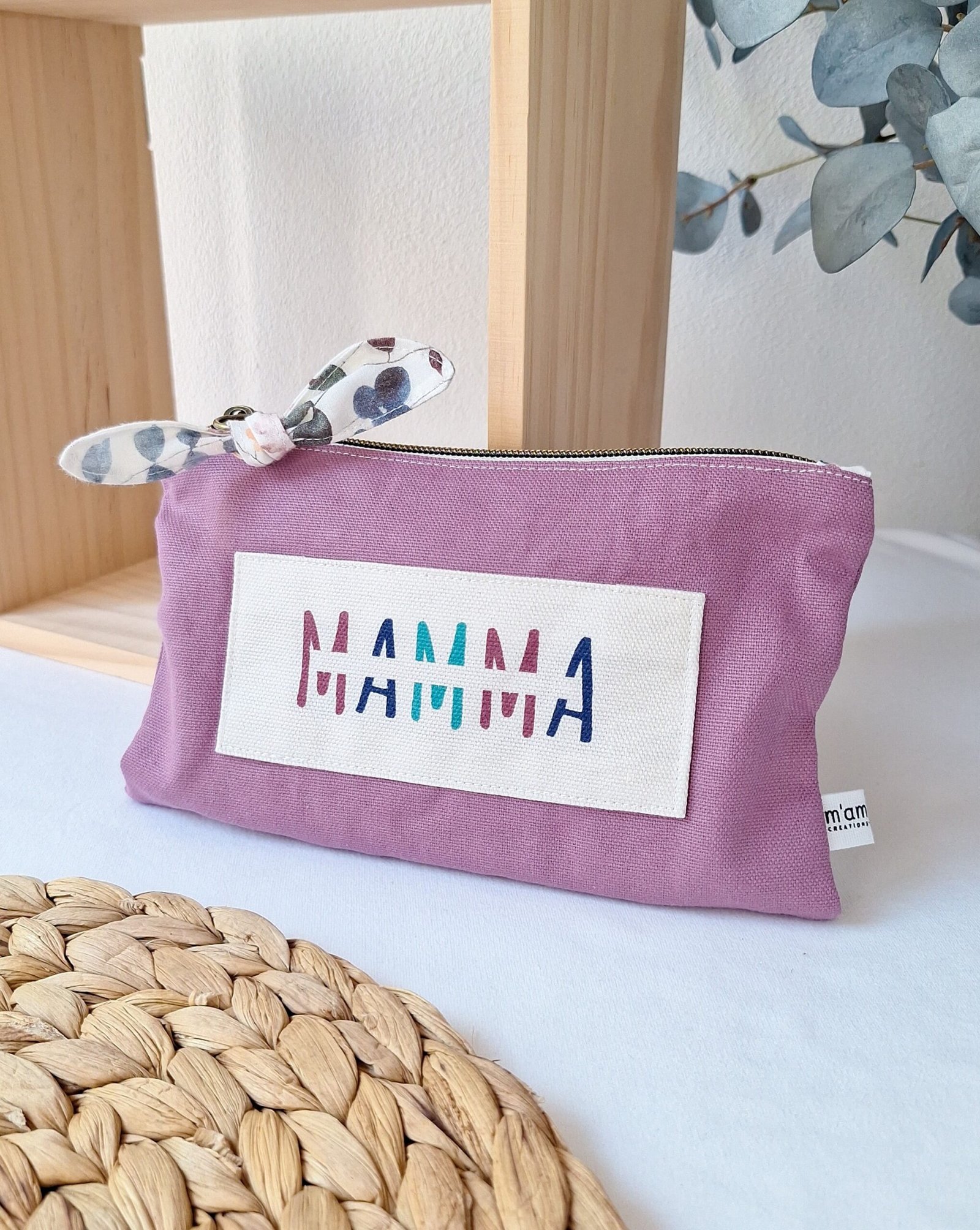 M'Amélie Pochette MAMMA Personalizzabile Colorata Cotone