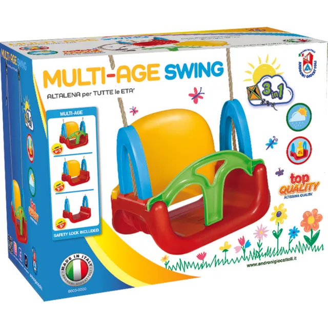 Androni 3 in 1 seggiolino altalena bambini 2 corde
