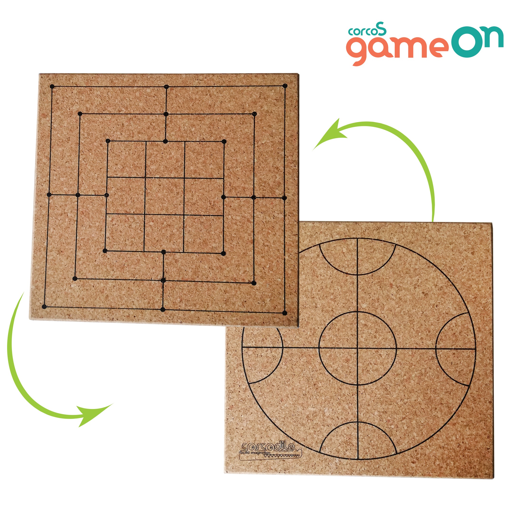 Game On set costruzioni sughero naturale bambini