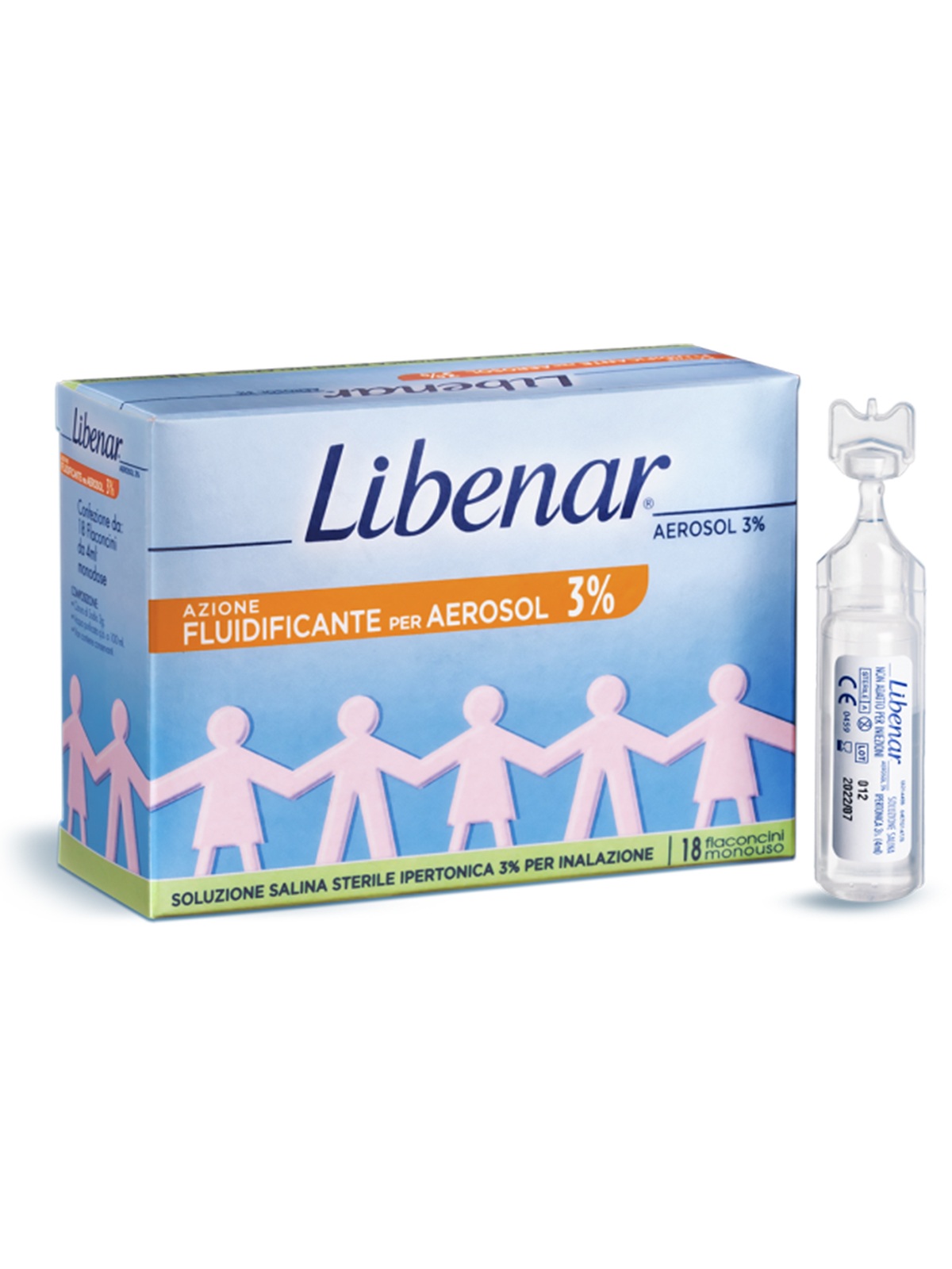 Libenar Aerosol soluzione ipertonica 3% 18 flaconi