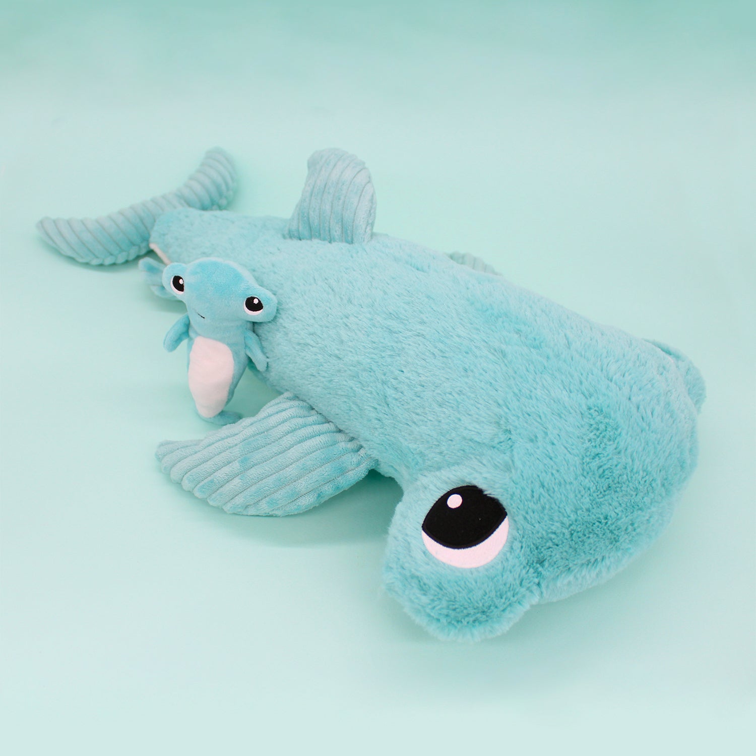 Les Déglingos Ptipotos Clou peluche mamma e bebè azzurro