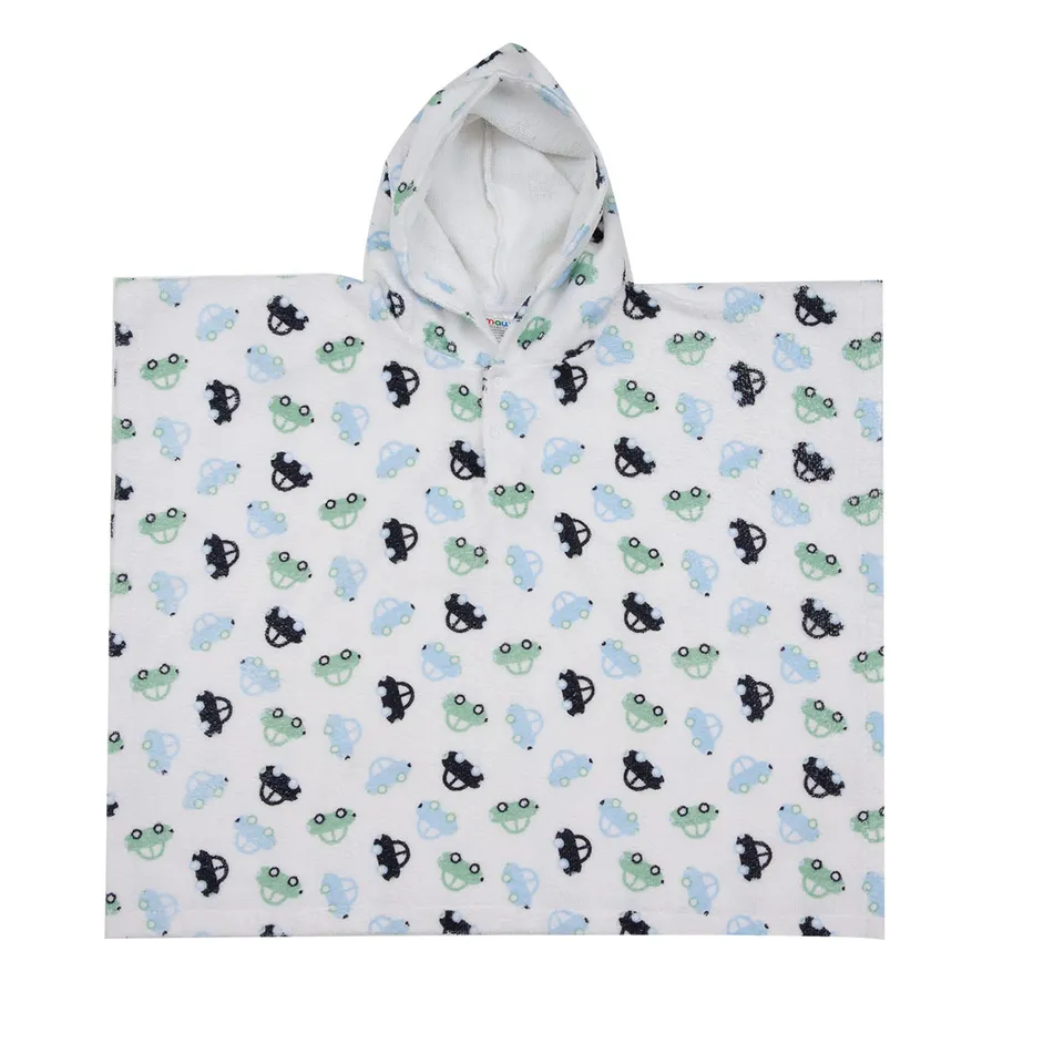 Mawi poncho spugna bimbo unicorno con cappuccio cotone