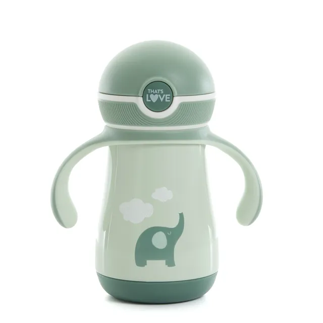 That's Love Elephant tazza inox 260ml con cannuccia 15m+